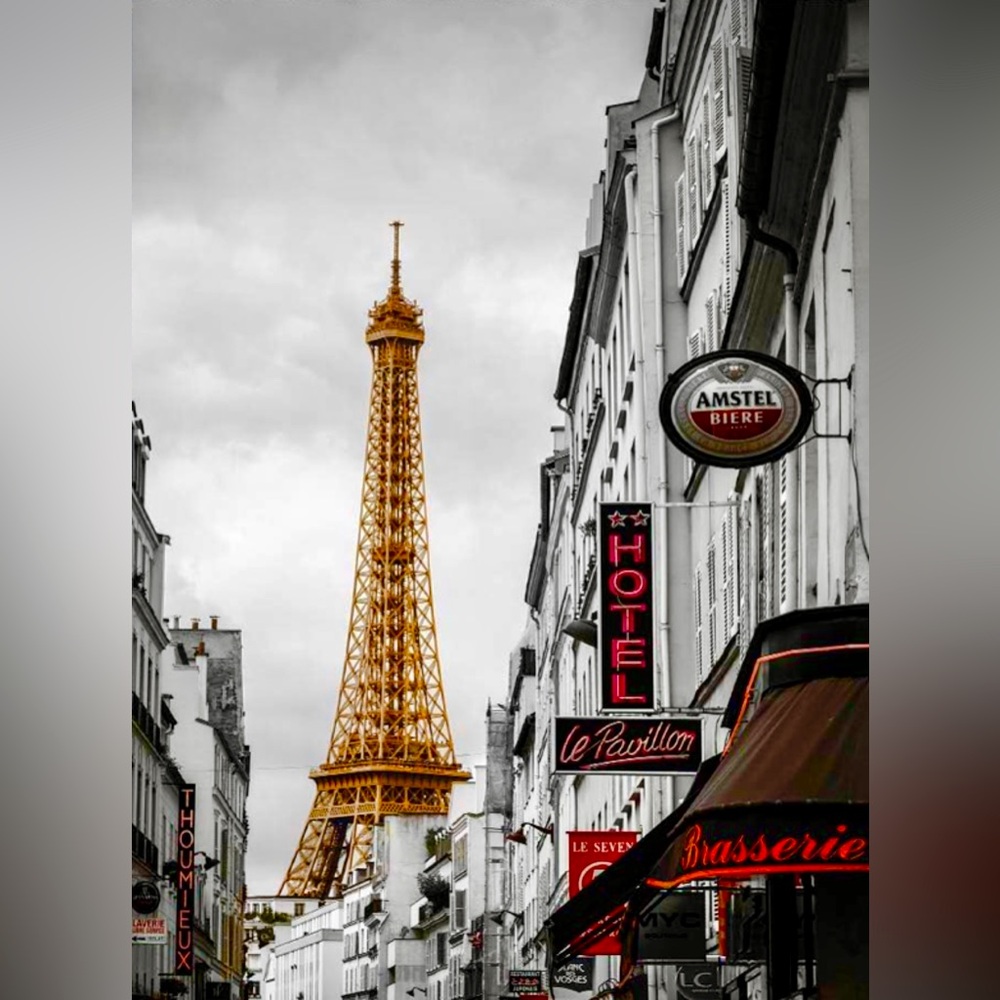 Paris and Chanel print picture wall art decor